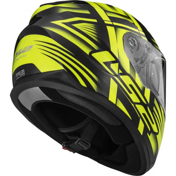 LS2 full-face helmet FF320 Stream Bang Black Hi-Vision Yellow