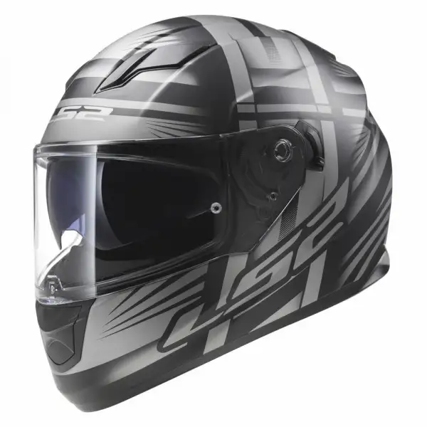 Casco integrale LS2 FF320 Stream Bang Nero opaco Titanio