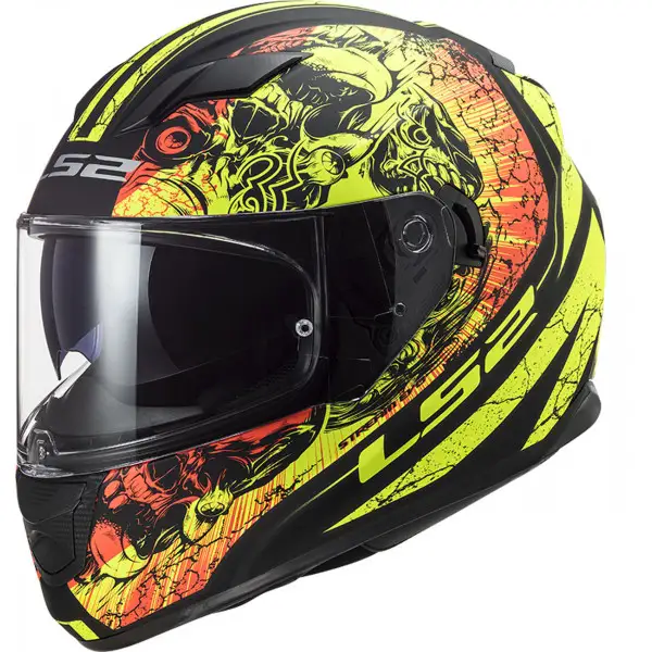 LS2 FF320 STREAM EVO THRONE full face helmet BLACK HiVis YELLOW