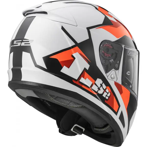 LS2 full-face helmet FF390 Breaker Sergent White Red Orange