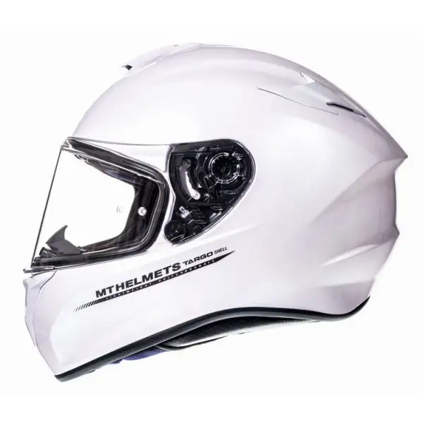 Mt Helmets Targo Solid A0 Gloss Pearl White Full Face Helmet