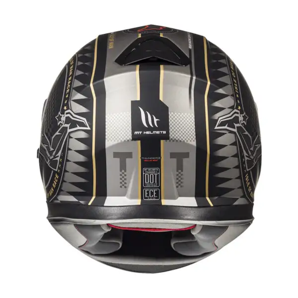 Mt Helmets Thunder 3 Sv Isle Of Man Matt Black Gold Full Face Helmet