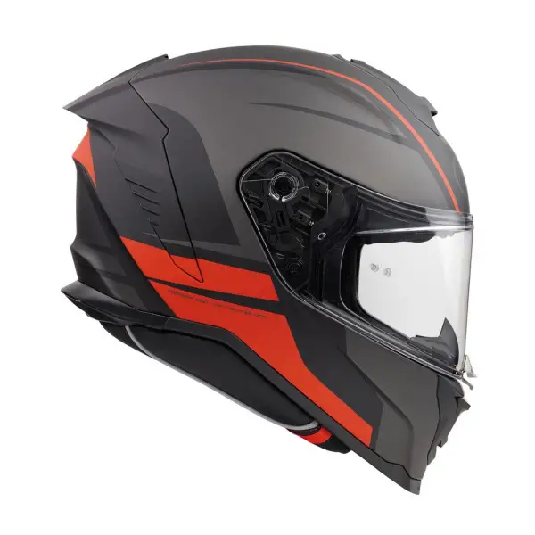Premier HYPER DE17 BM fiber full face helmet black grey red