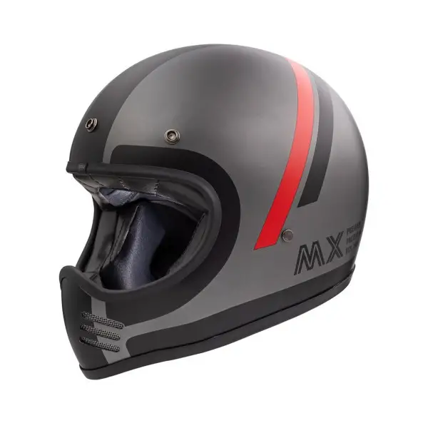 Premier MX DO17 BM full face helmet matt black red