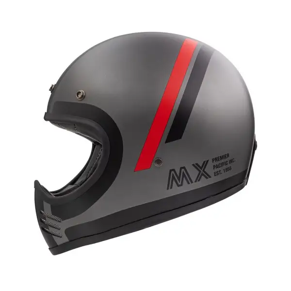 Premier MX DO17 BM full face helmet matt black red