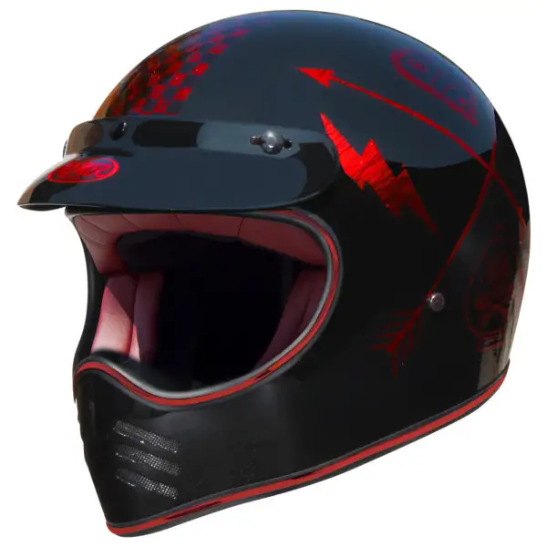 Premier full face helmet MX NX Chromed fiber red