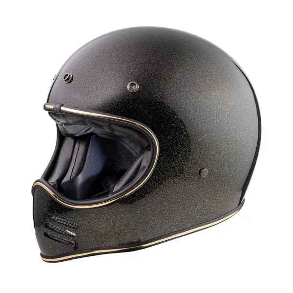 Premier MX U9 GLITTER full face helmet black gold