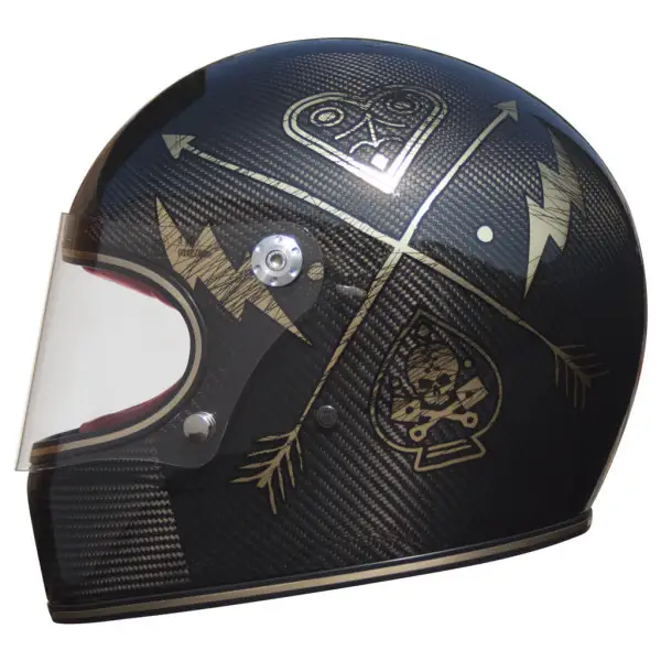 Premier full face helmet Trophy Carbon NX Gold Chromed black gold