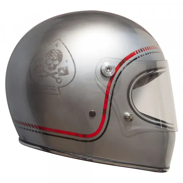 Premier full face helmet Trophy FL Chromed fiber silver