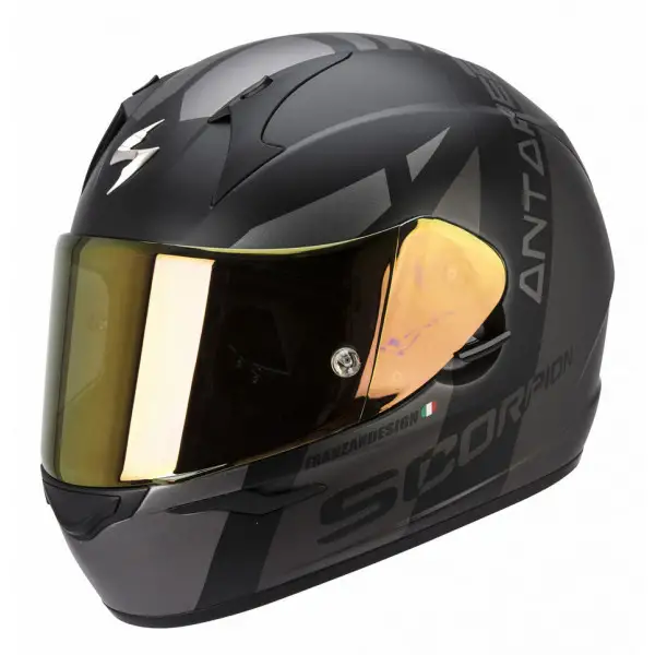 Casco integrale Scorpion Exo 410 Air Antares Nero opaco Argento