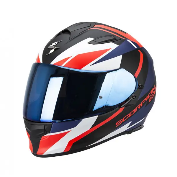 Casco integrale Scorpion Exo 510 Air Fujin Nero opaco Rosso Blu