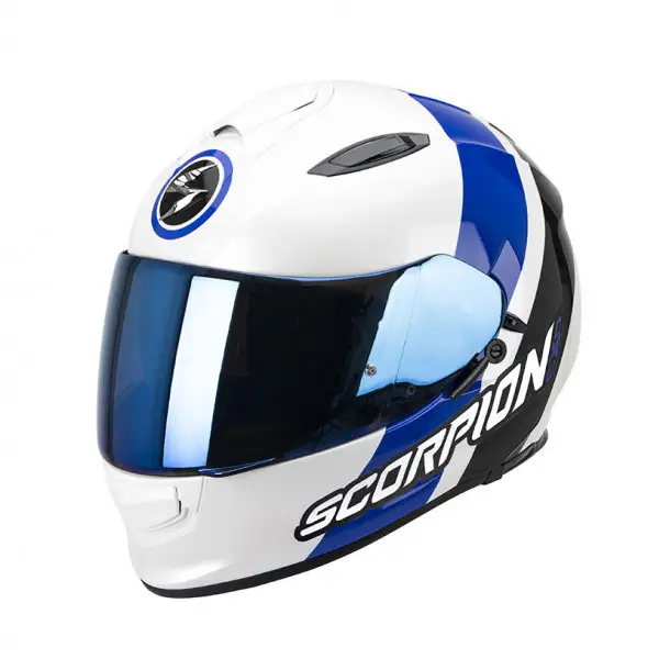 Casco integrale Scorpion Exo 510 Air Hero Bianco Blu Nero