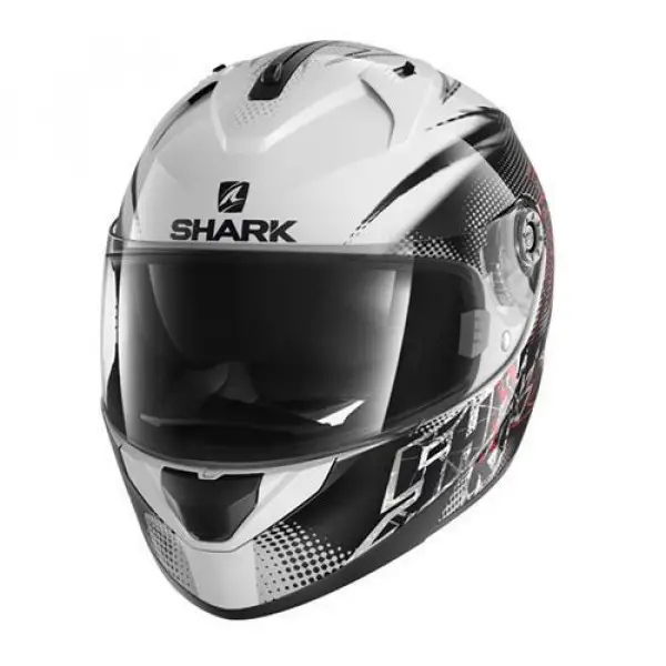 Shark full face helmet Ridill Finks white black red