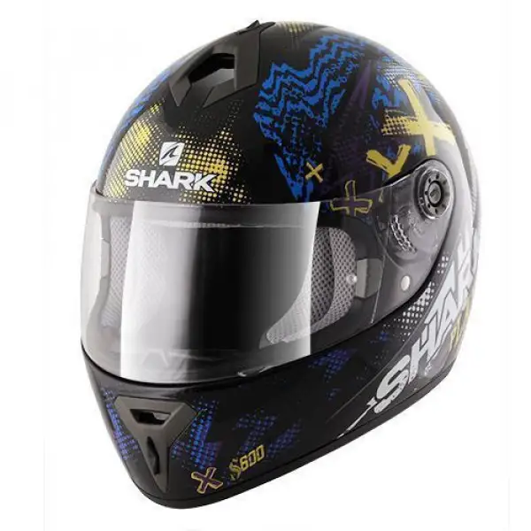 Casco integrale Shark S600 Play nero giallo blu