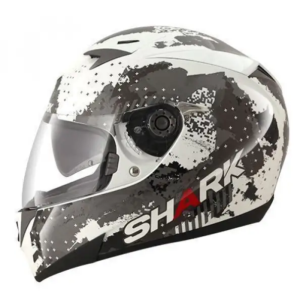 Casco integrale Shark S700-S Squad bianco nero rosso