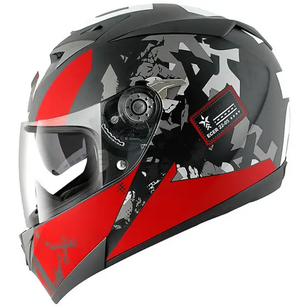 Integral Motorcycle Helmet Shark S700 PINLOCK TRAX Red Grey,