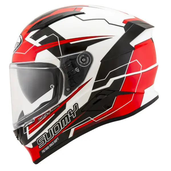Suomy CAMSHAFT fiber full face helmet BLACK WHITE RED