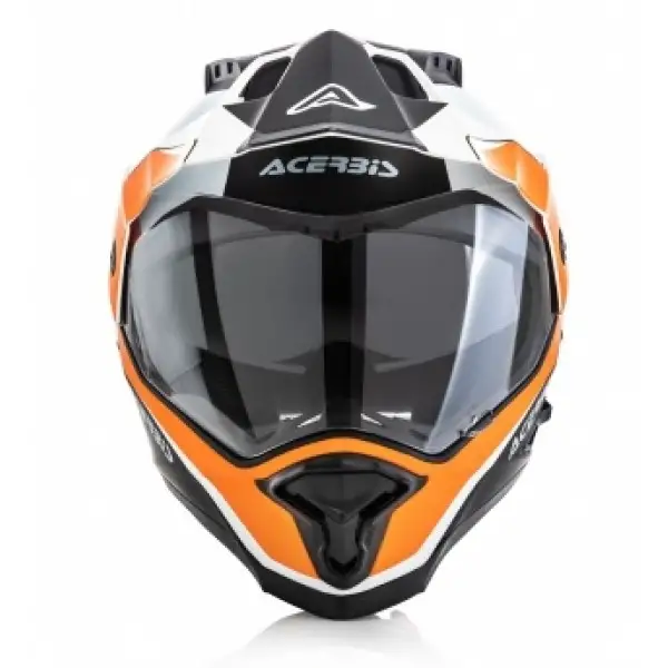 Acerbis Reactive Graffix full face touring helmet in White Orange fiber