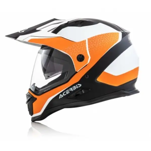 Acerbis Reactive Graffix full face touring helmet in White Orange fiber