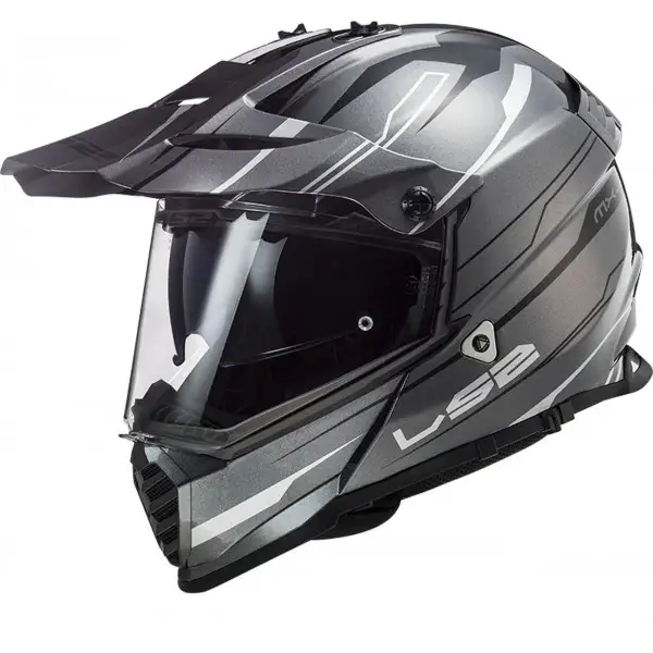 LS2 MX436 PIONEER EVO KNIGHT full face touring helmet TITANIUM WHITE