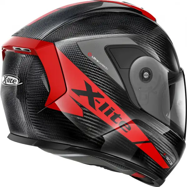 X-LITE X-903 ULTRA CARBON GRAND TOUR N-COM full face helmet Black Carbon Red