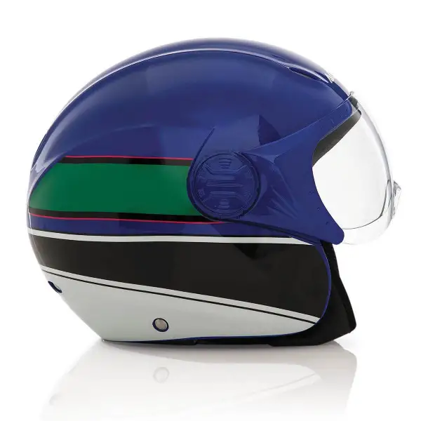 Casco jet Acerbis X-Jet On Bike Blu Verde