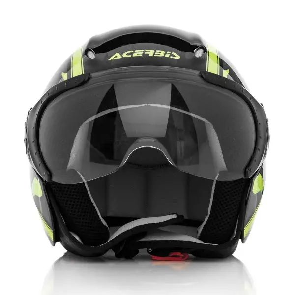 Casco jet Acerbis X-Jet On Bike Nero Giallo