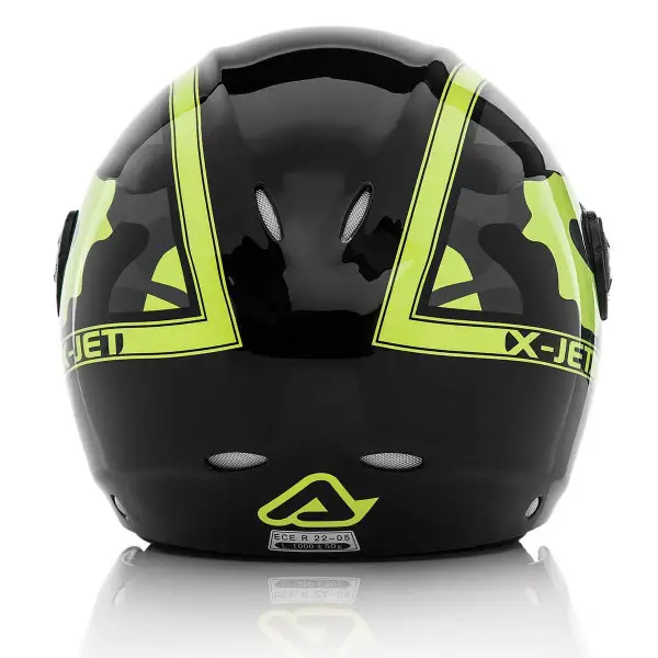 Casco jet Acerbis X-Jet On Bike Nero Giallo