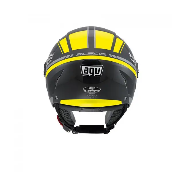 Casco jet Agv Blade Multi Human nero argento giallo