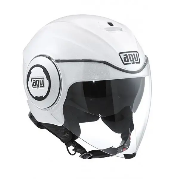 Casco jet Agv Fluid Mono bianco perla