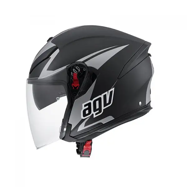 Casco jet Agv K-5 Jet Multi Threesixty nero opaco grigio