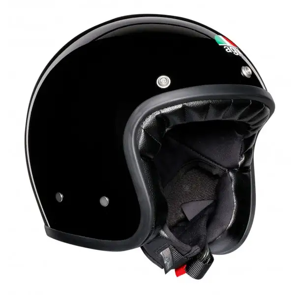 AGV Legends X70 E2205 SOLID jet helmet in fiber black