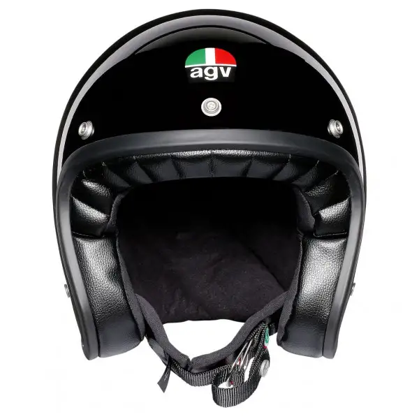 AGV Legends X70 E2205 SOLID jet helmet in fiber black