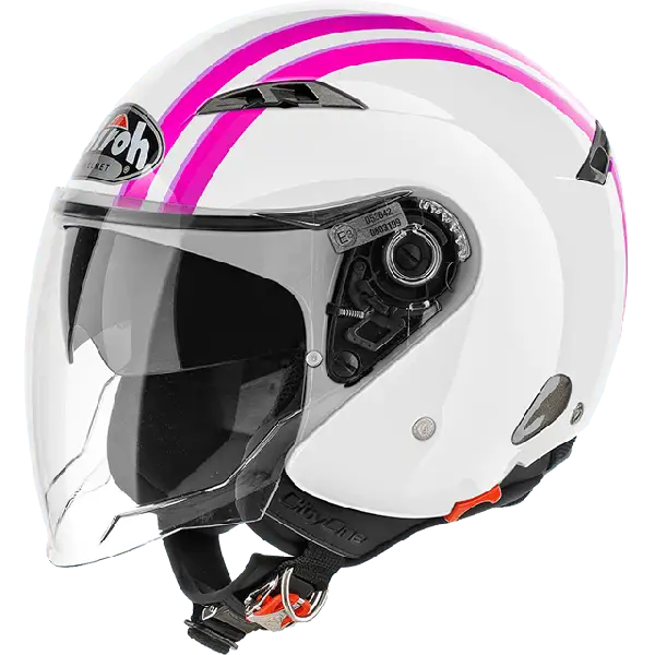 Casco jet Airoh City One Style rosa lucido