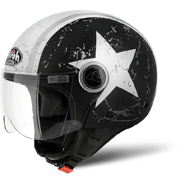 Airoh Compact Pro Long visor in the box Shield  jet helmet black matt