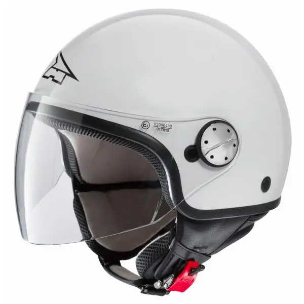 Casco jet Axo Subway Basic Bianco lucido