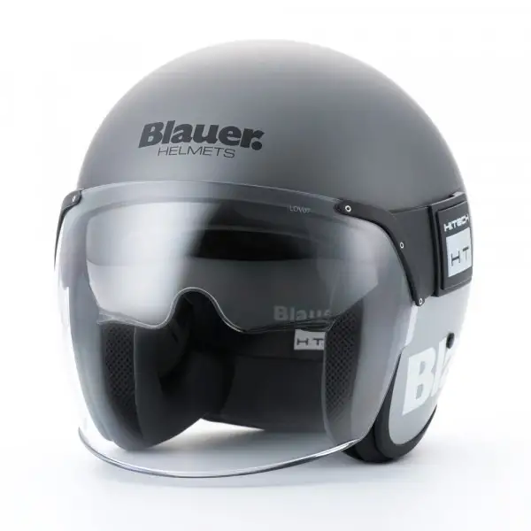 Casco jet Baluer POD titanio grigio