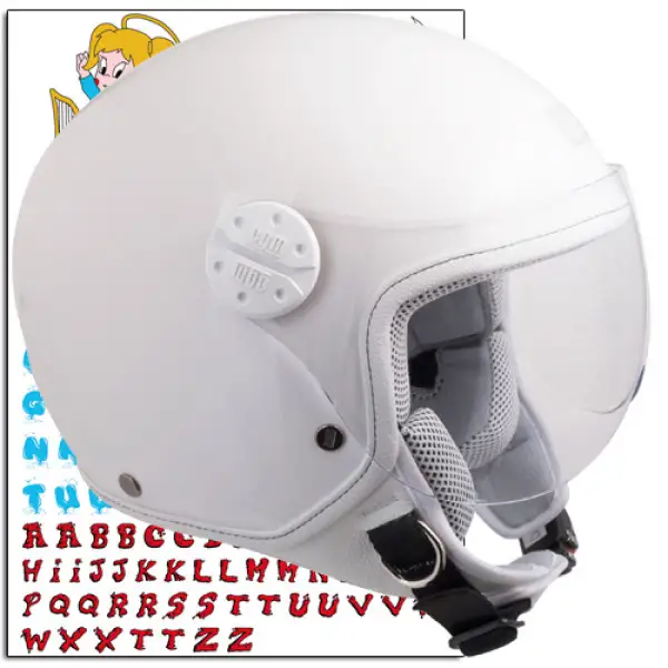 CGM 205S Goodevil kid jet helmet White