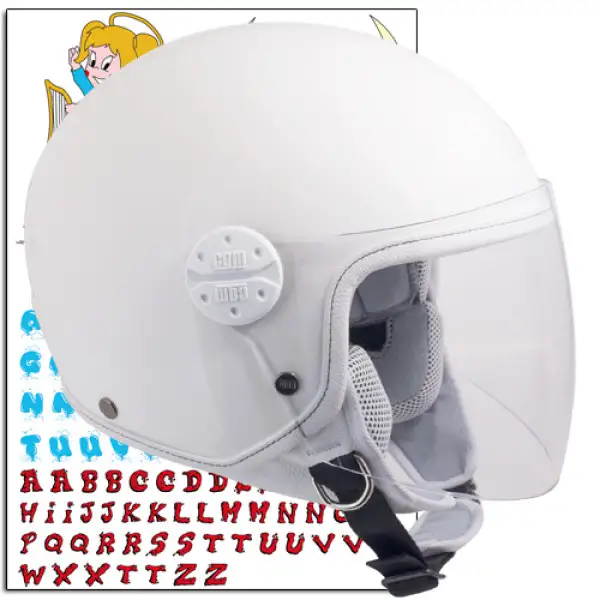 CGM 206S HeavenHell kid jet helmet White