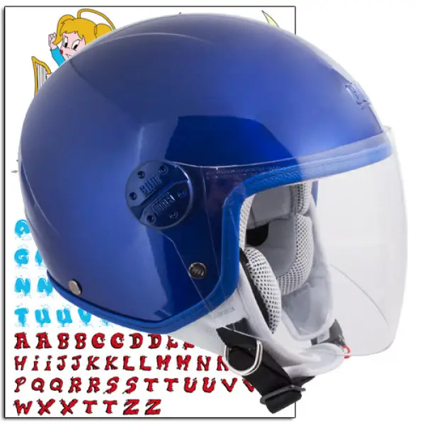 CGM 206S HeavenHell kid jet helmet Blue