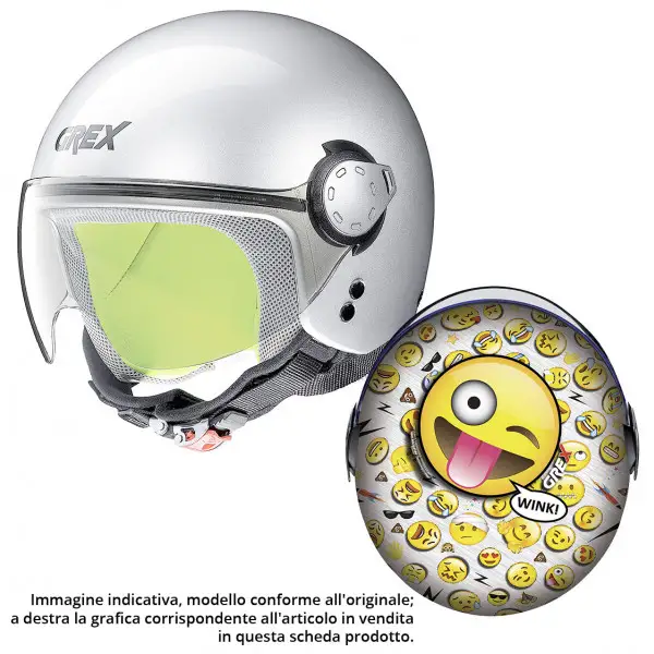 Grex G1.1 FANCY kid jet helmet WINK White Yellow