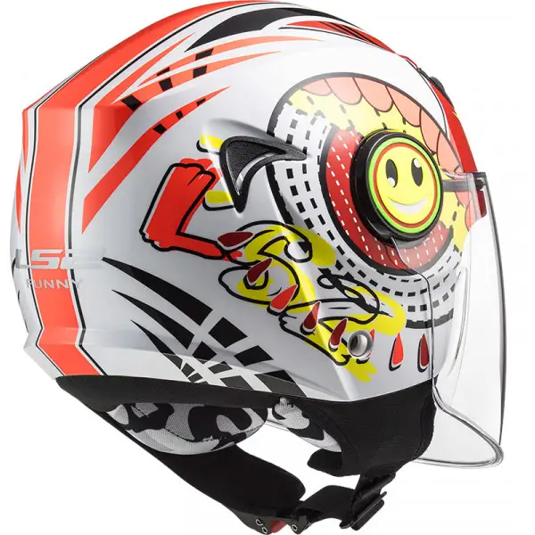 LS2 OF602 FUNNY SLUCH RED WHITE kid jet helmet