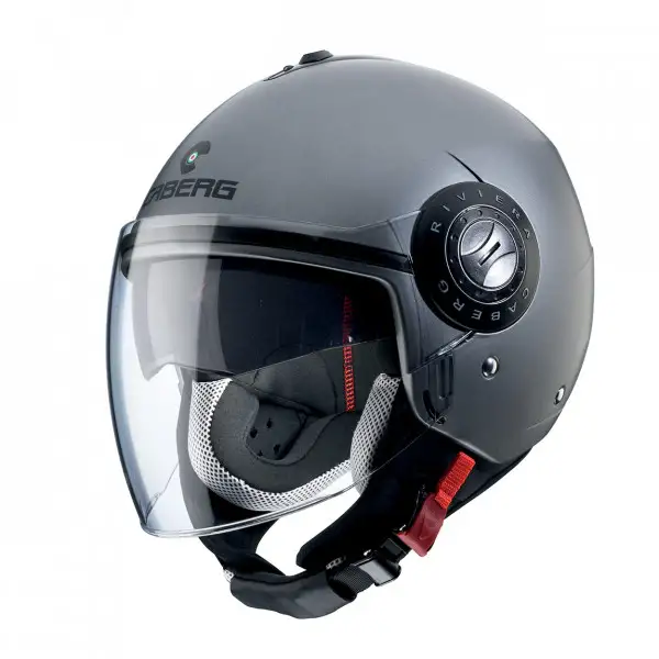 Caberg Riviera V3 jet helmet matt gun metal