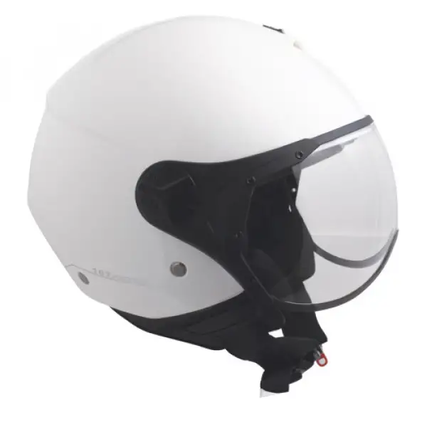 CGM 107A Florence shaped visor jet helmet metal white