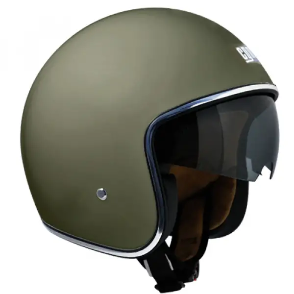 Casco jet CGM 133A Vintage verde