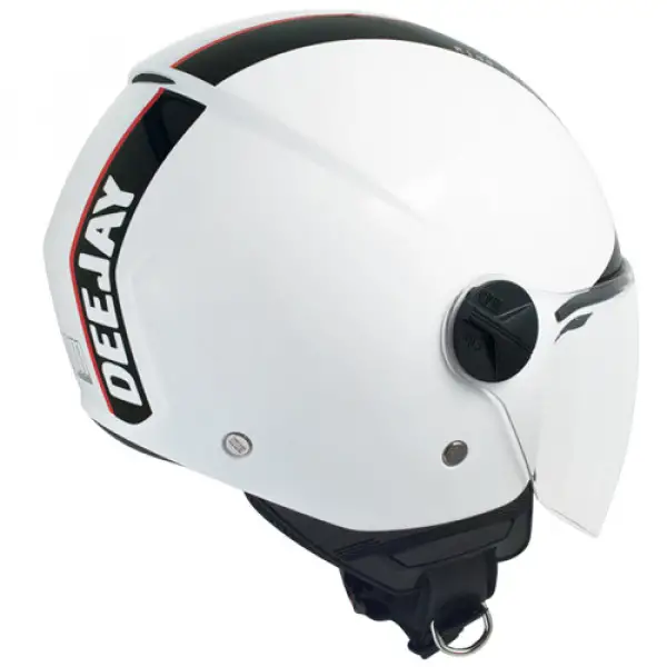 CGM Deejay 107DJ2 jet Helmet Metal White