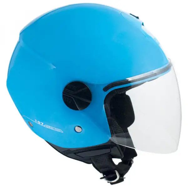 CGM Florence 107A jet Helmet Metal Light Blue