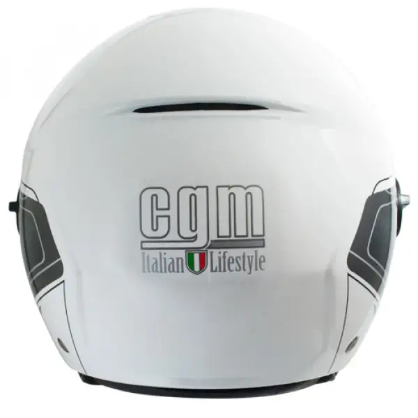 CGM Rome 107G jet Helmet Metal White