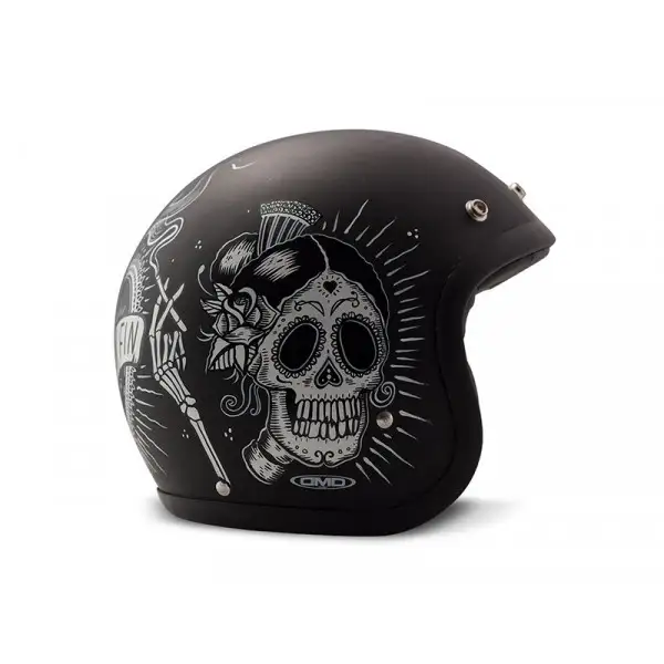 DMD jet helmet Vintage SIN FIN black