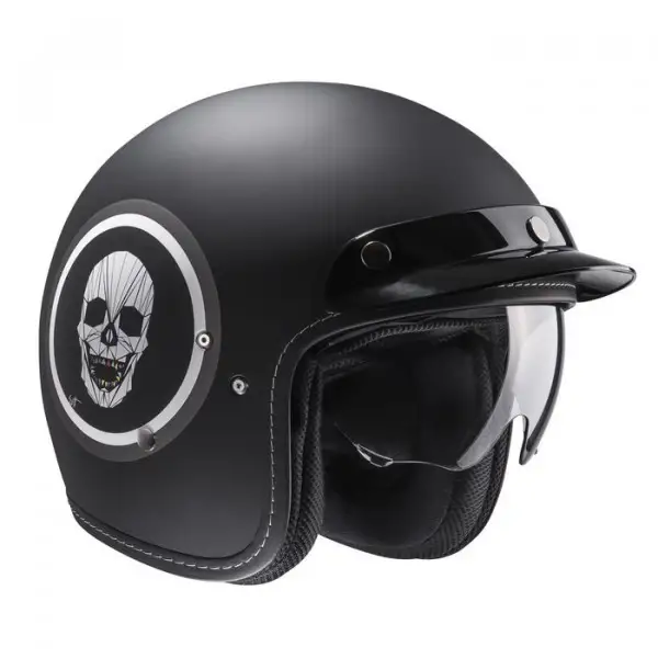 HJC FG-70s Apol MC5F jet helmet black white